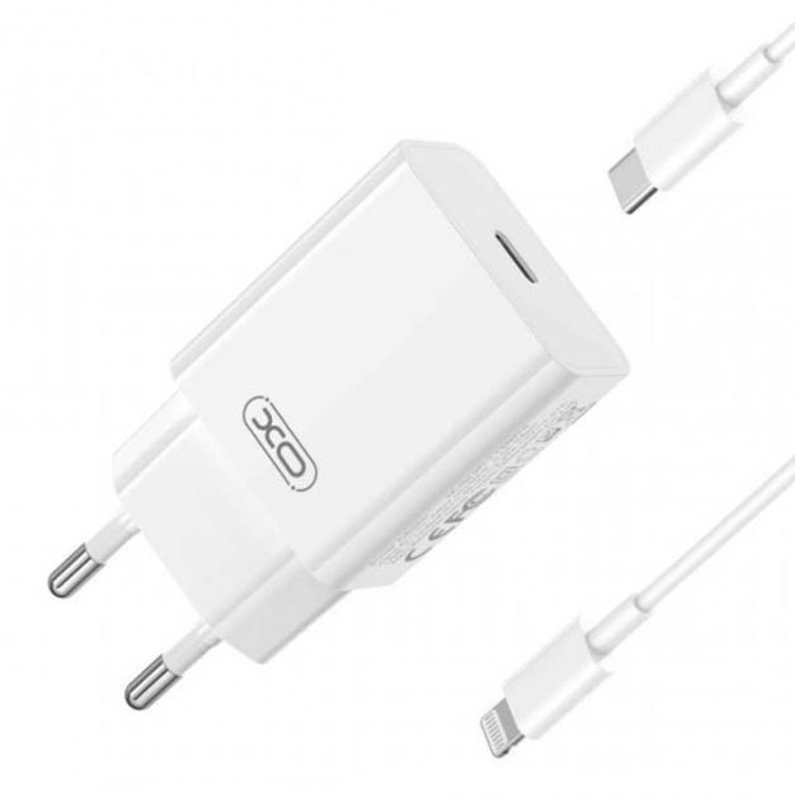 Мережевий зарядний пристрій XO L126 USB-C 20 Вт PD Білий