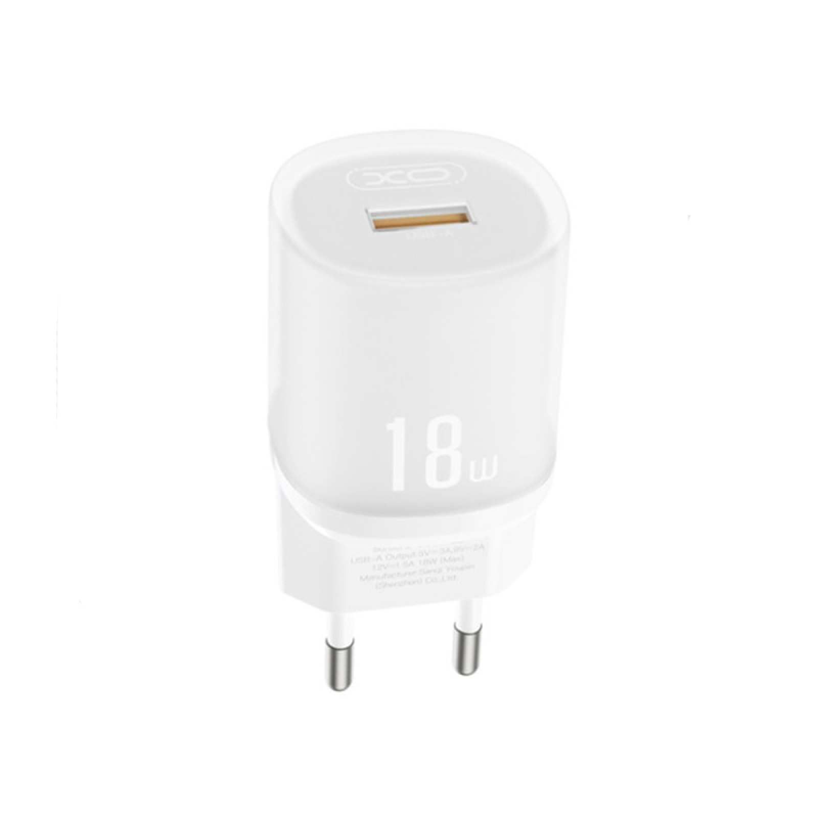 Мережевий зарядний пристрій XO L157 USB-A 18 Вт Білий