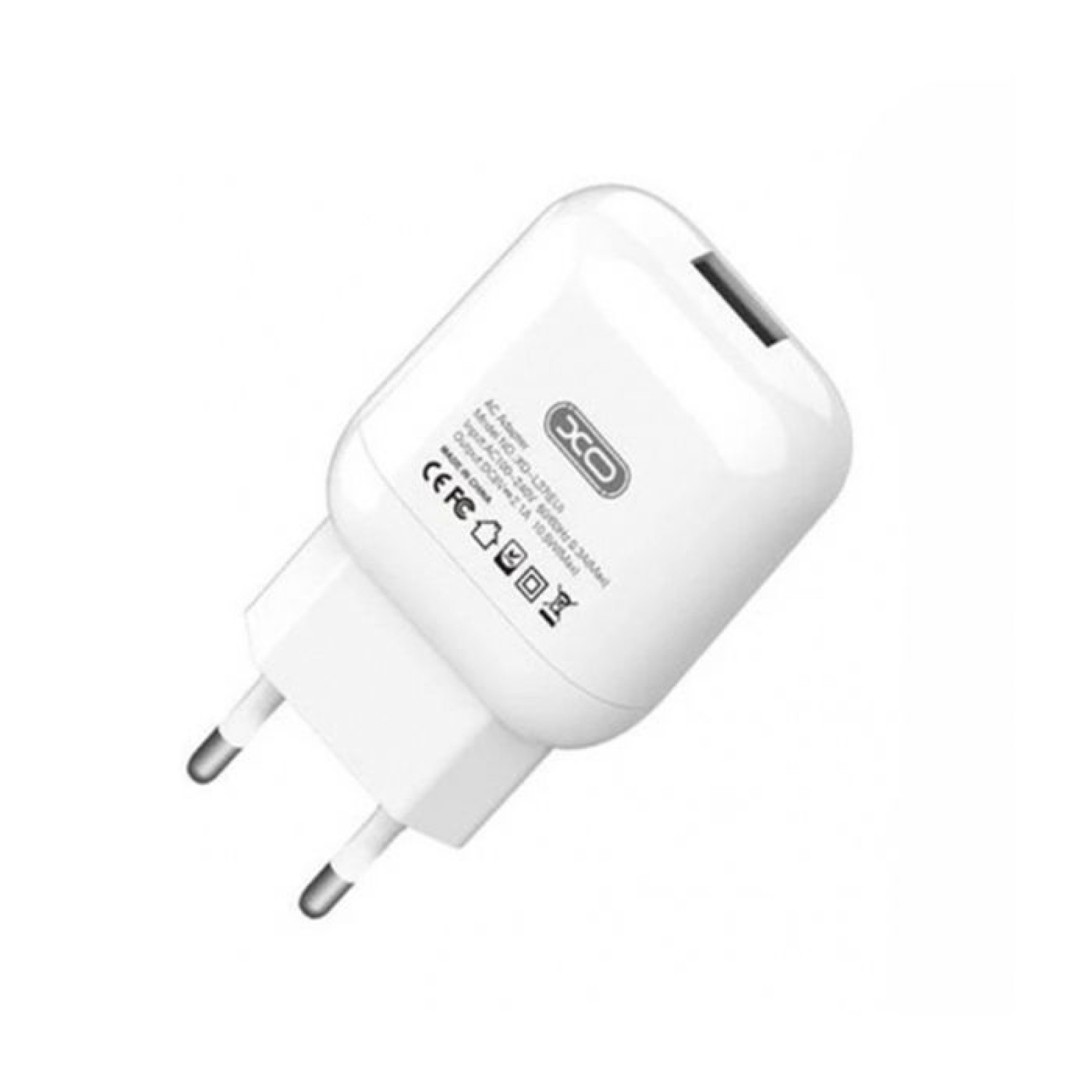 Мережевий зарядний пристрій XO L37 USB-A Білий