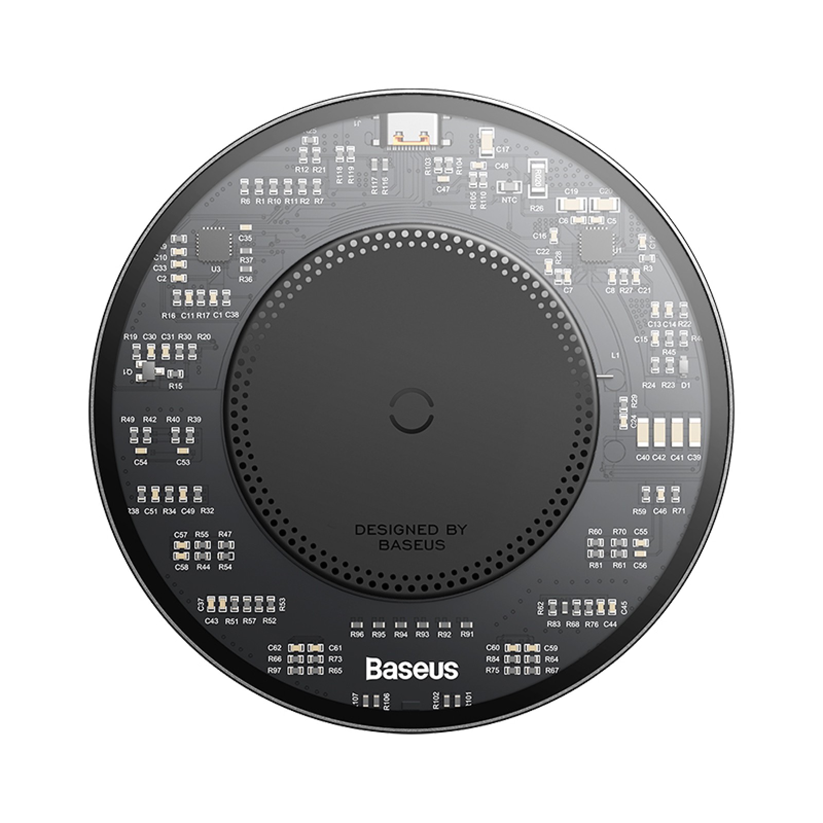 Бездротовий зарядний пристрій Baseus Simple 15 Вт Чорний