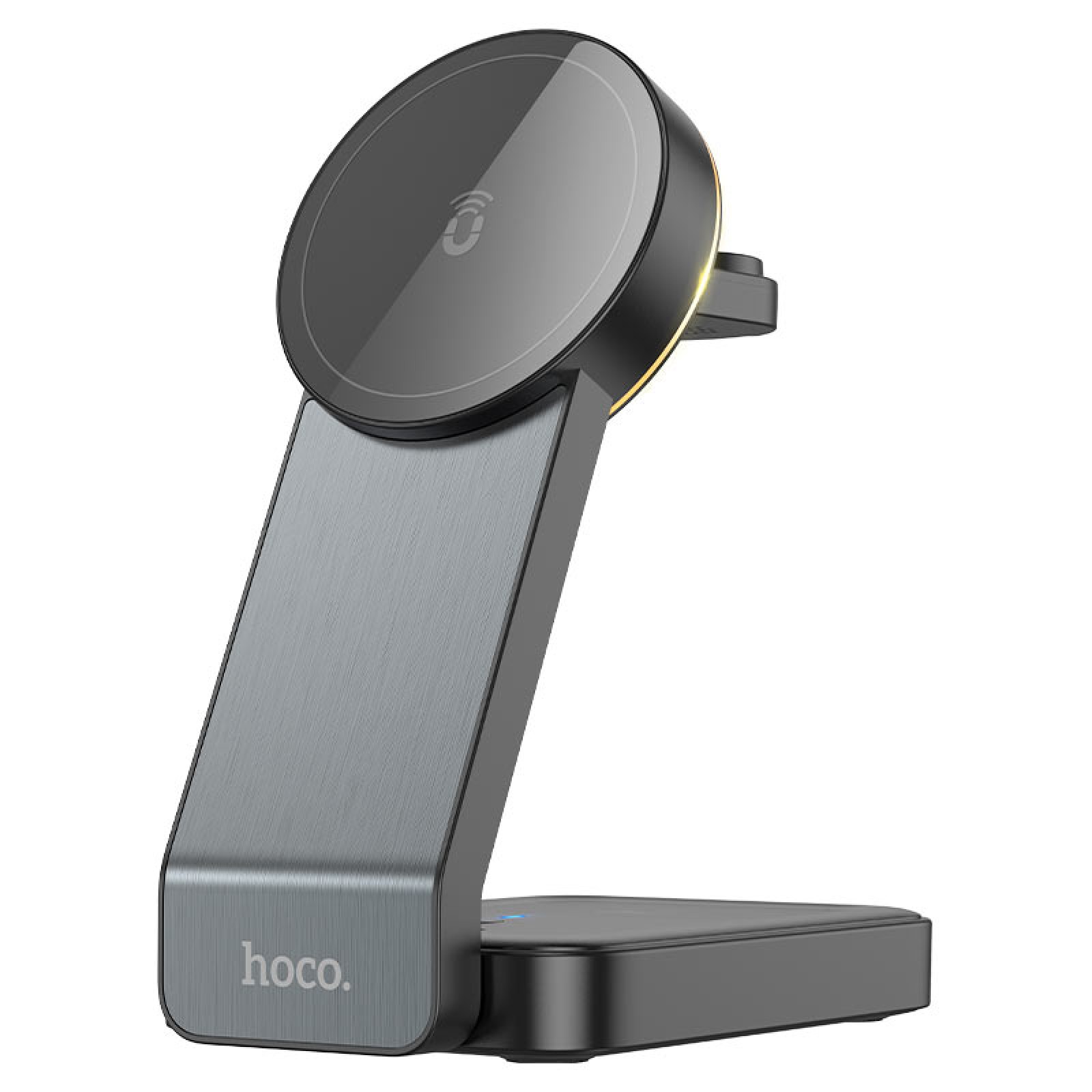 Бездротова зарядна станція Hoco CQ3 Motorcycle 3-в-1 MagSafe складана для iPhone Apple Watch і AirPods 3 в 1 Чорний