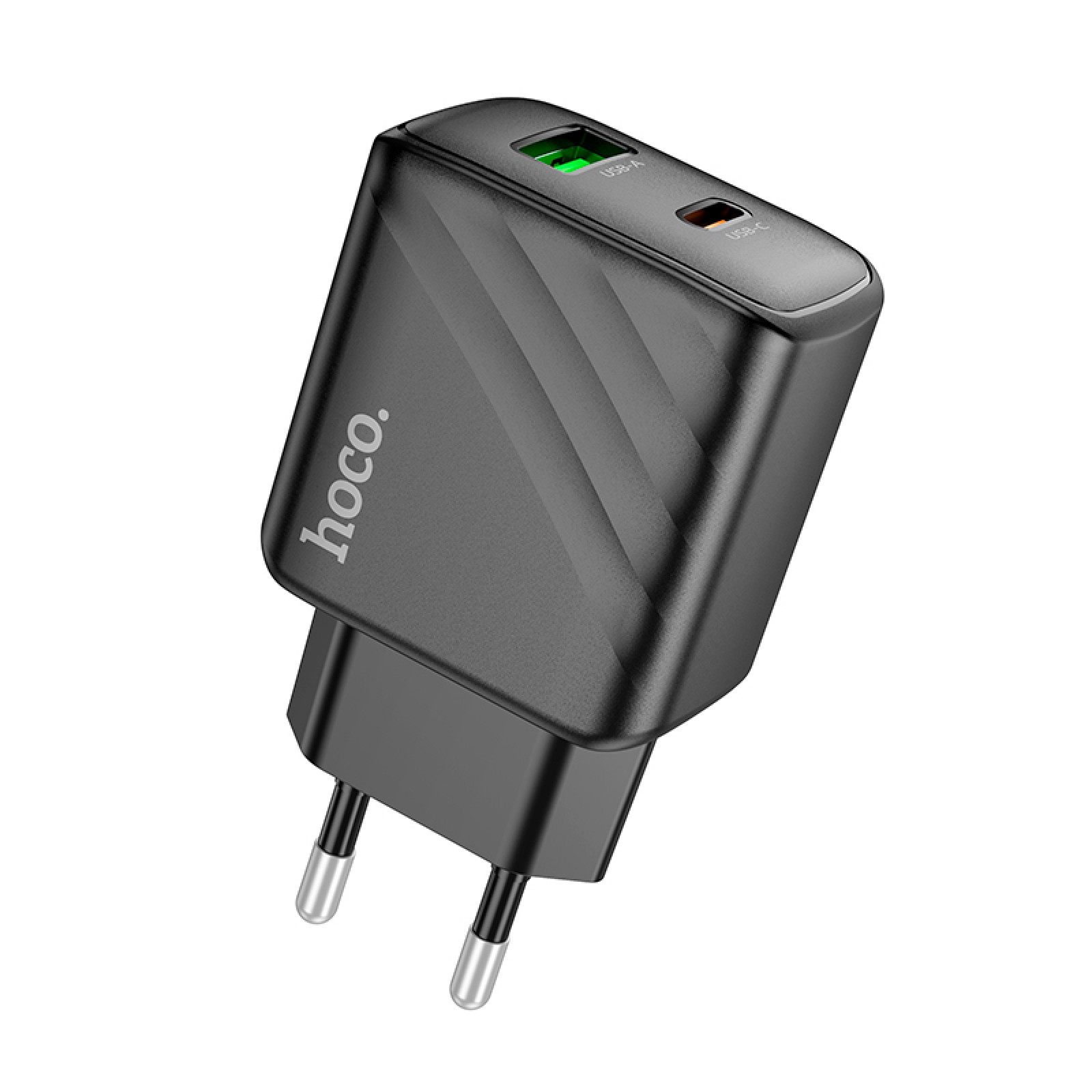 Мережевий зарядний пристрій Hoco CS23A Sunlight USB-A + USB-C 30 Вт PD Чорний