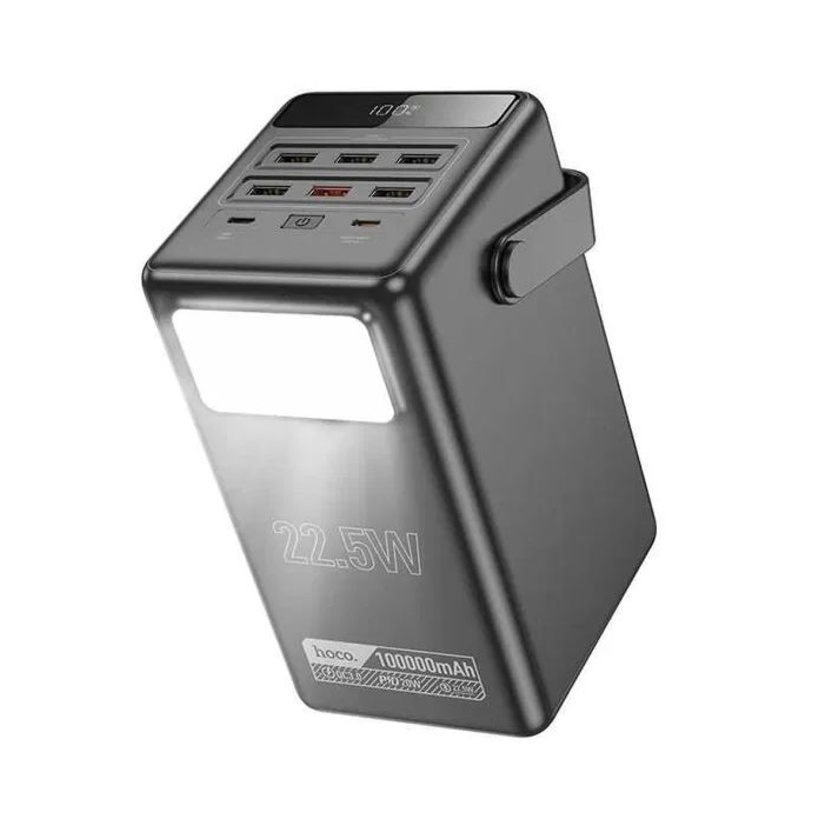 Павербанк Hoco DB03 Endure 100 000 мА·год з ліхтарем 22.5 W Чорний