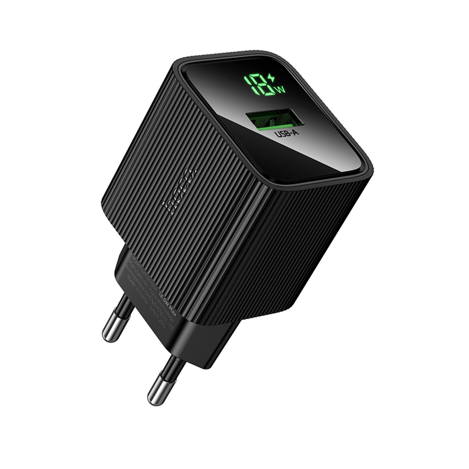 Мережевий зарядний пристрій Hoco CS81A Excellent display USB-A 18 Вт Чорний