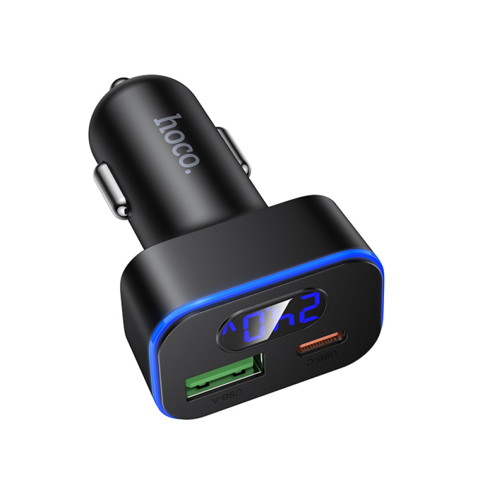 Автомобільний зарядний пристрій Hoco Z63B Barry USB-A + USB-C 48 Вт PD Чорний