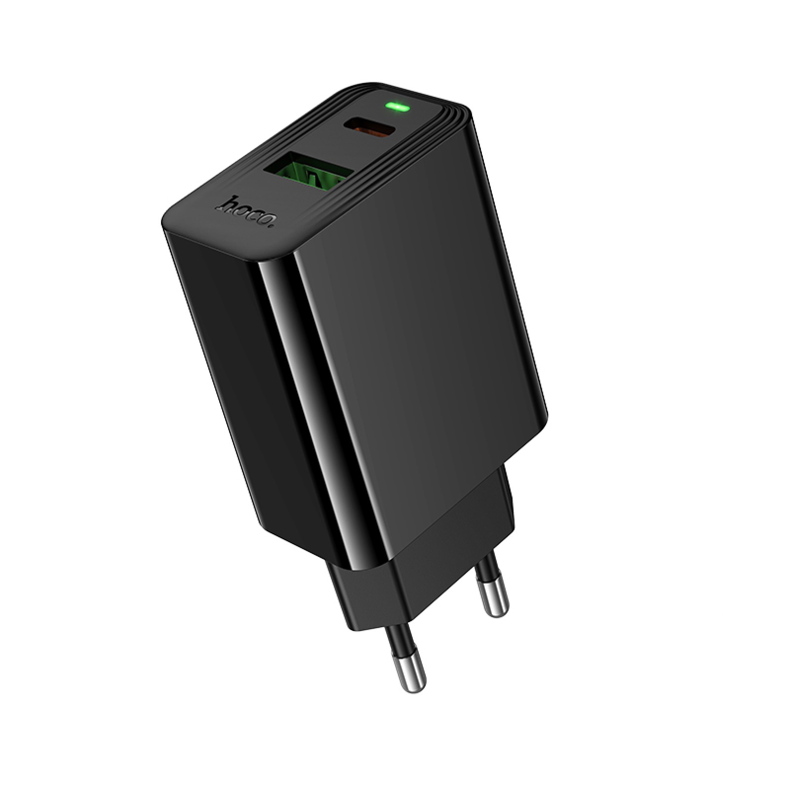 Мережевий зарядний пристрій Hoco CS95A Leader USB-A + USB-C 30 Вт PD Чорний