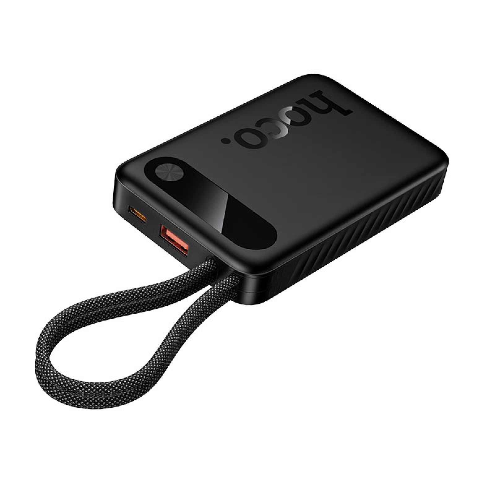Павербанк Hoco J171 Edge + fully compatible power bank with two cables(10000mAh) 22.5 W Чорний