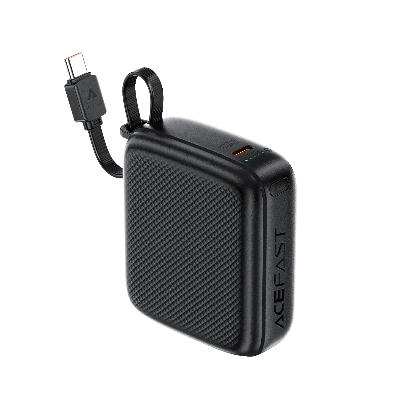 Павербанк ACEFAST M15 10 000 мА·год з кабелем PD 22.5 W Чорний