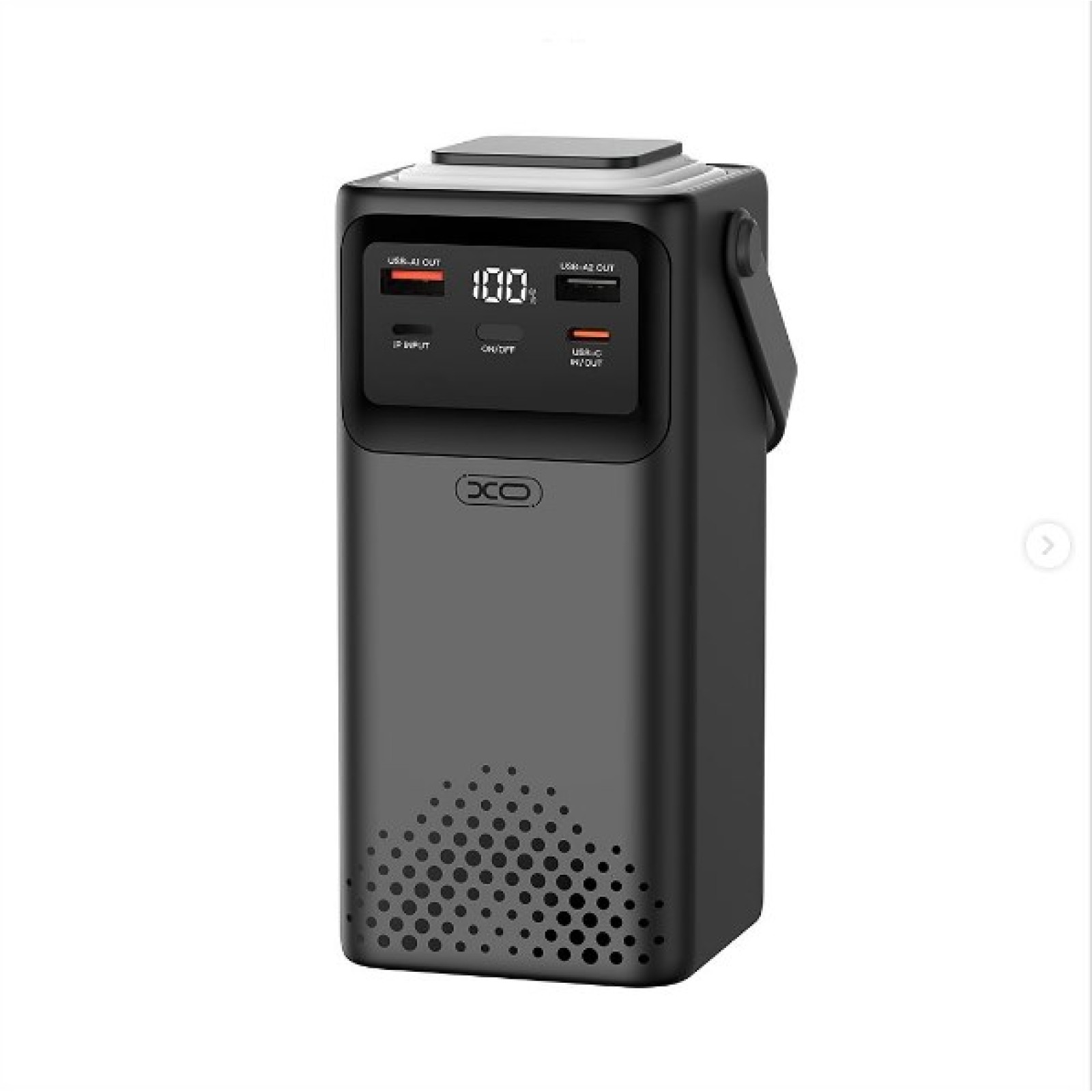 Павербанк XO PR286 50 000 мА·год з кабелем 22.5 W Чорний