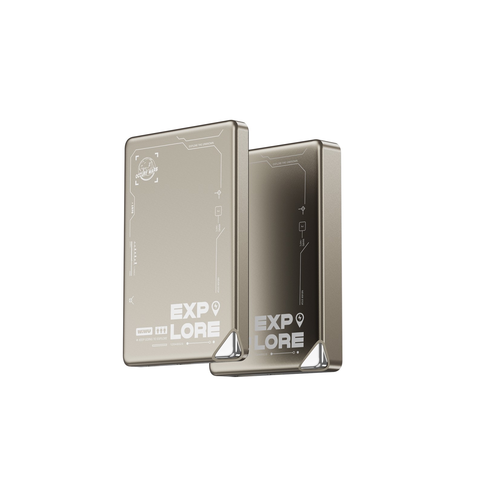 Павербанк WiWU Wi-P020 Ultra-Thin Series Power Bank MagSafe 10 000 mAh 22/ Titanium 5 W Золотий