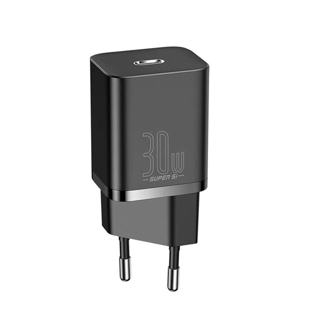 Мережевий зарядний пристрій Baseus Super Si quick charger IC EU 30 W Чорний