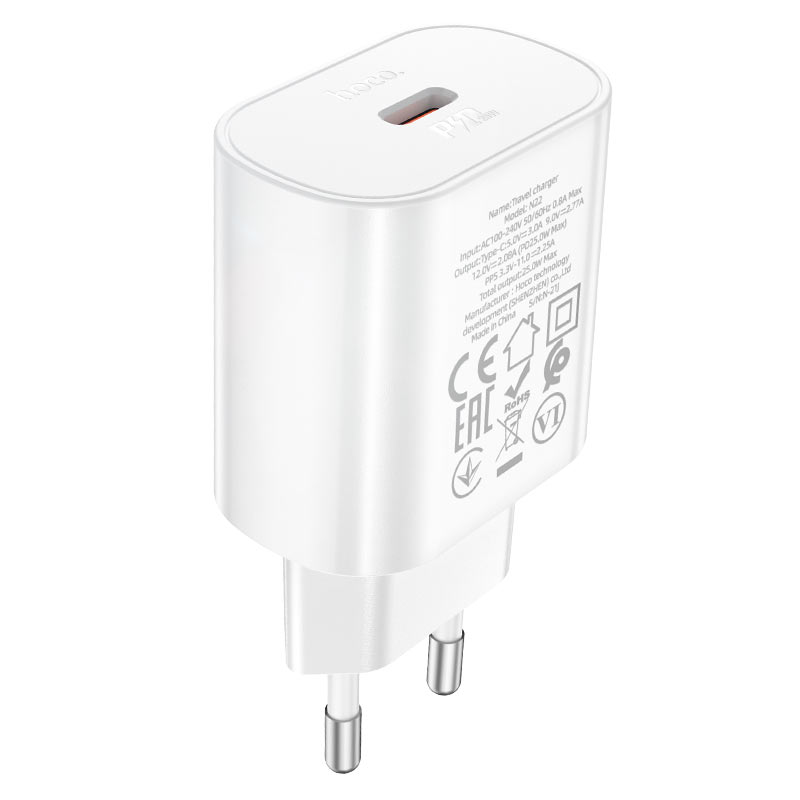 Мережевий зарядний пристрій HOCO N22 Jetta charger 25 W Білий
