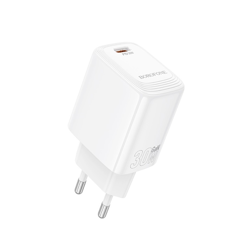 Мережевий зарядний пристрій BOROFONE BN28 Fuente single port charger (EU) 30 W Білий