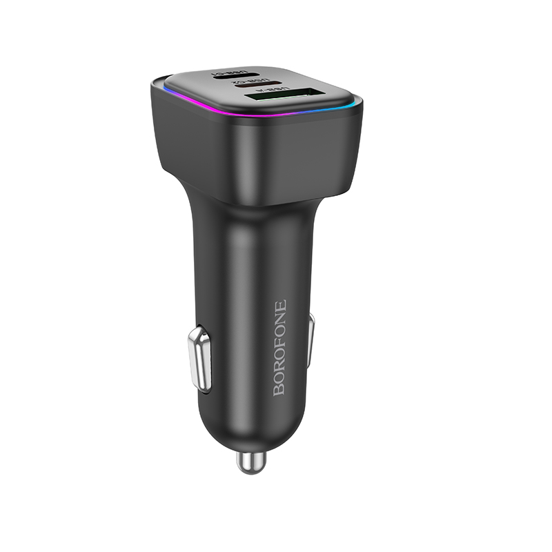 Автомобільний зарядний пристрій BOROFONE BZ28C Trophie (2C1A) car charger 60 W Чорний