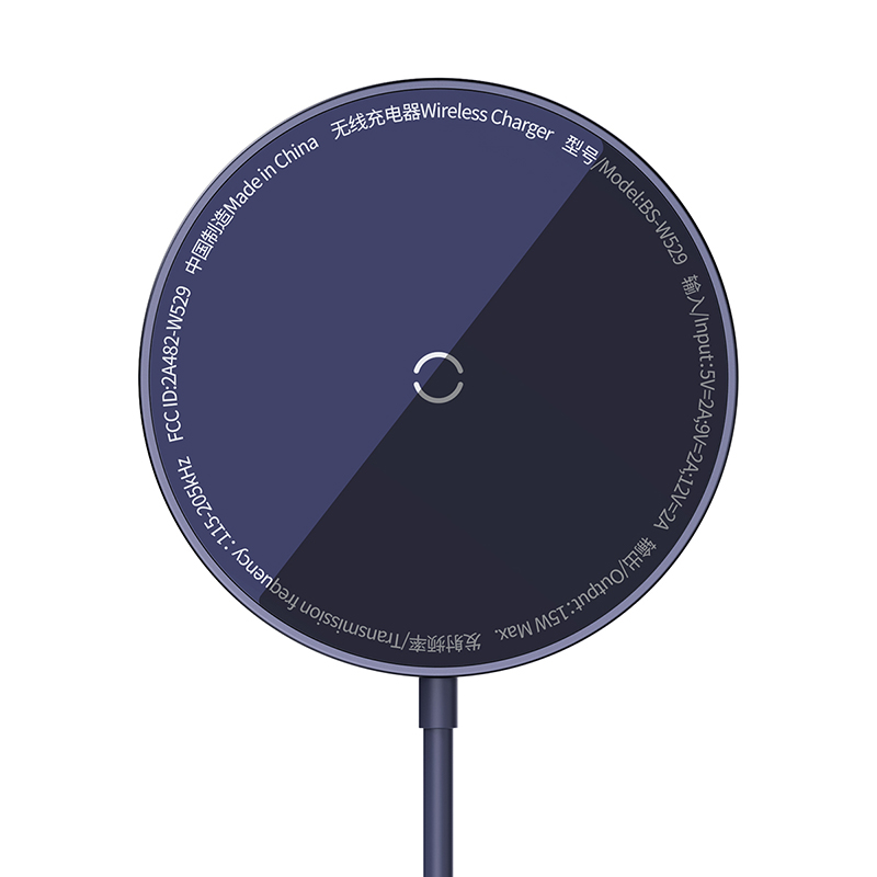 Бездротовий зарядний пристрій Baseus Simple Mini3 Magnetic Wireless 15 W Фіолетовий