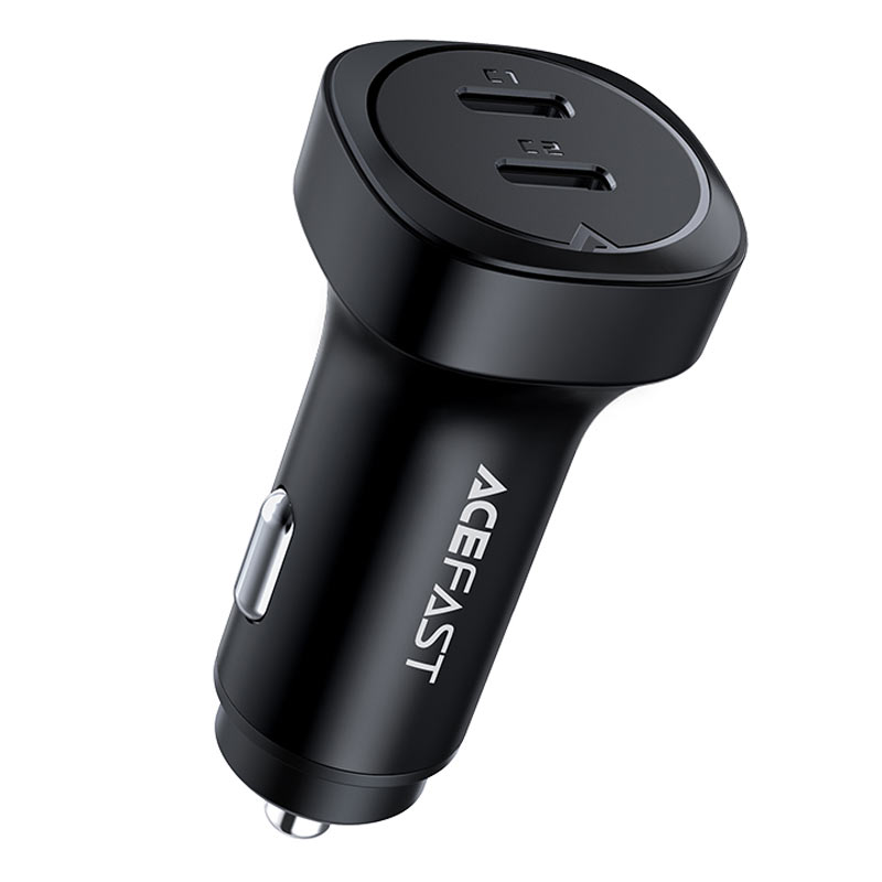 Автомобільний зарядний пристрій ACEFAST B2 dual USB-C metal 72 W Чорний