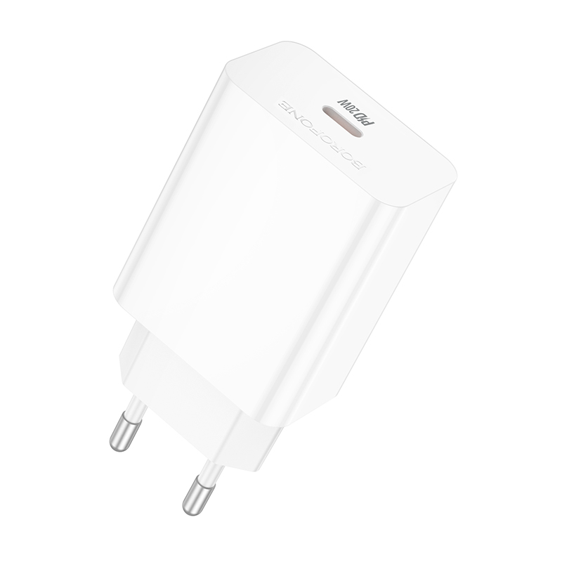 Мережевий зарядний пристрій BOROFONE BA21A Pro Long journey single port charger 20 W Білий