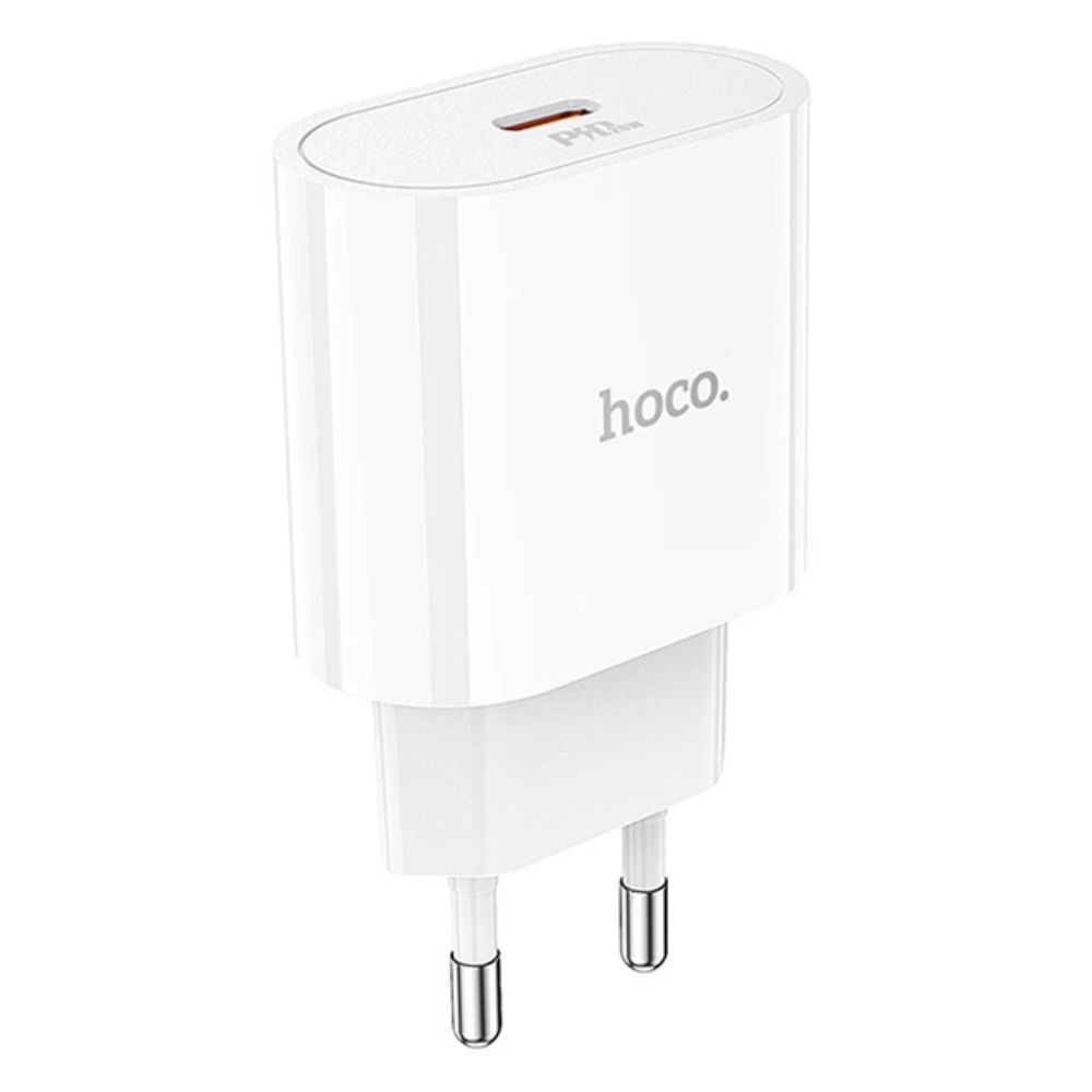 Мережевий зарядний пристрій з кабелем HOCO C94A Metro single port charger set(Type-C to Type-C) 20 W Білий