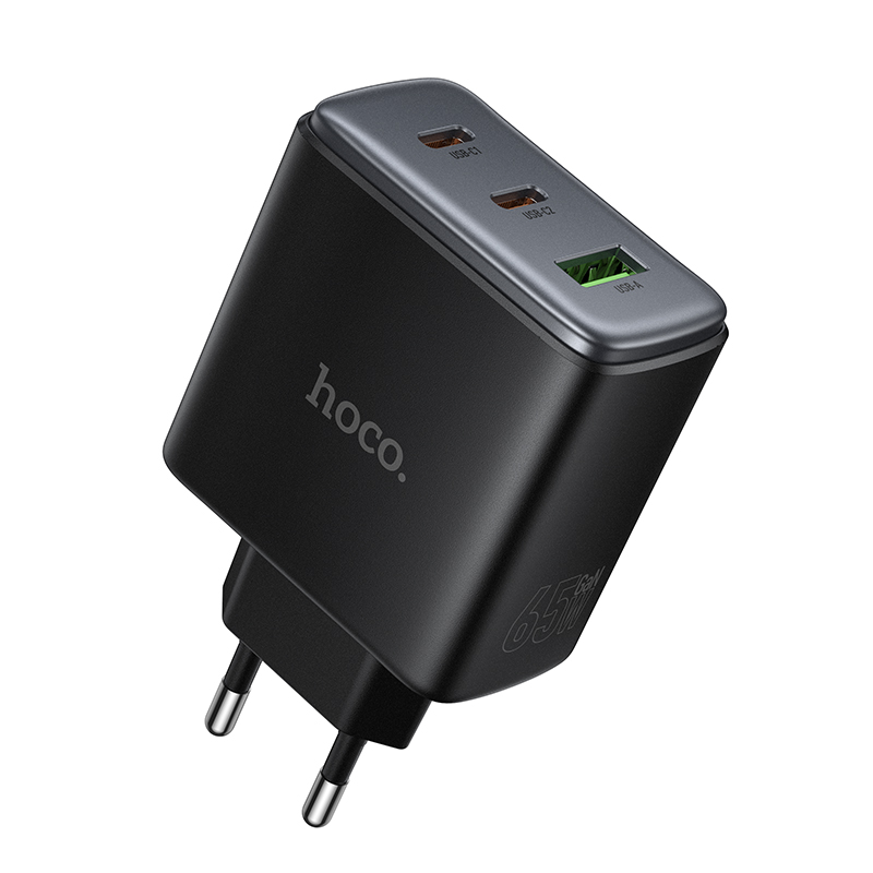 Мережевий зарядний пристрій HOCO C160A Upgrade (2C1A) charger 65 W Чорний