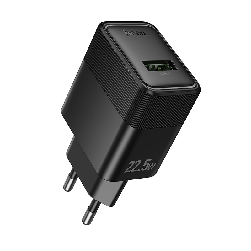 Мережевий зарядний пристрій HOCO CS111A Lounge single-port multi-protocol charger 22.5 W Чорний