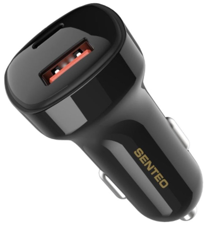 Автомобільний зарядний пристрій Senteo Q-04 Fantom 65 W Type-C Чорний