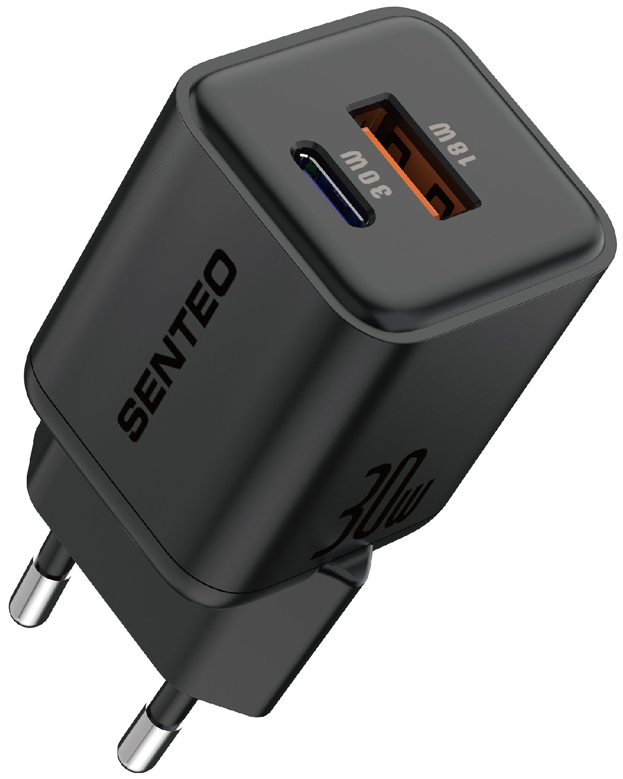 Мережевий зарядний пристрій Senteo Z-10 GaN 30 W Type-C Чорний