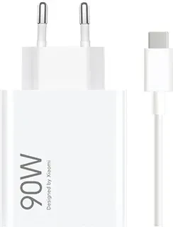 Мережевий зарядний пристрій Xiaomi HyperCharge Combo USB-A з кабелем Type-C 90 W (BHR07ZBEU) Білий