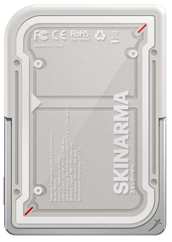 Power Bank Skinarma Nexus Mecha Smart Kick-Stand Light 5000 мА·год 20 W Сірий