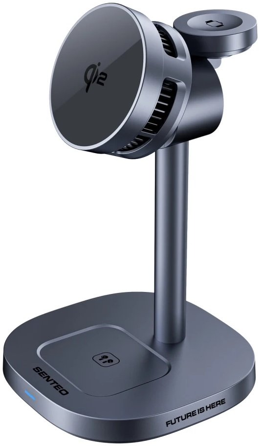 Бездротовий зарядний пристрій Senteo D2 NAVI STAND Station Active Cooling 45 W 3 в 1