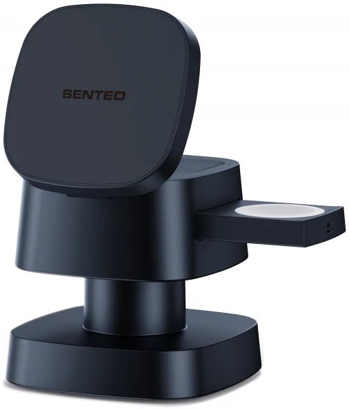 Бездротовий зарядний пристрій Senteo D3 NAVI STAND 4in1 Charger Night Lamp 15 W Чорний