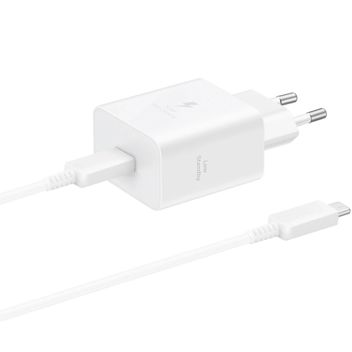 Мережевий зарядний пристрій Samsung Power Adapter + Cable 45 W (EP-T4511XWEGEU) Білий