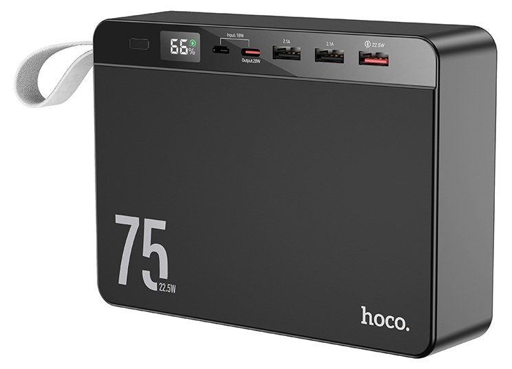Павербанк Hoco Power Bank J94 Overlord + 75000mAh 22.5 W Чорний