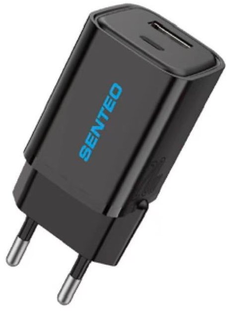 Мережевий зарядний пристрій Senteo S-03 20 W Type-C Чорний