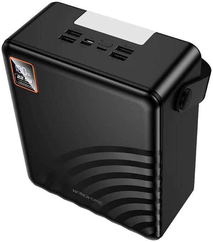 Power Bank Borofone BJ85 Myriad + lighting 100000 мА·год 22.5 W Чорний