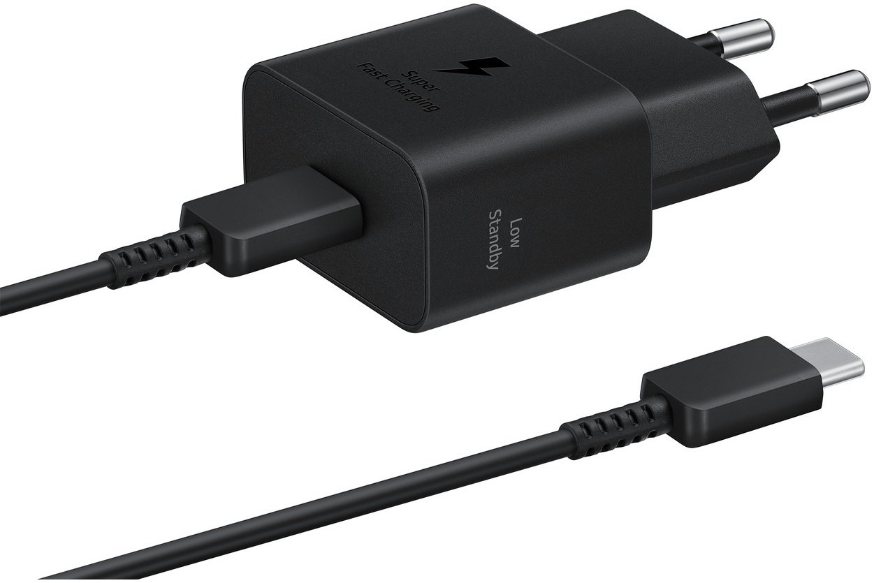Мережевий зарядний пристрій Samsung Power Adapter + Cable 25 W (EP-T2510XBEGEU) Чорний