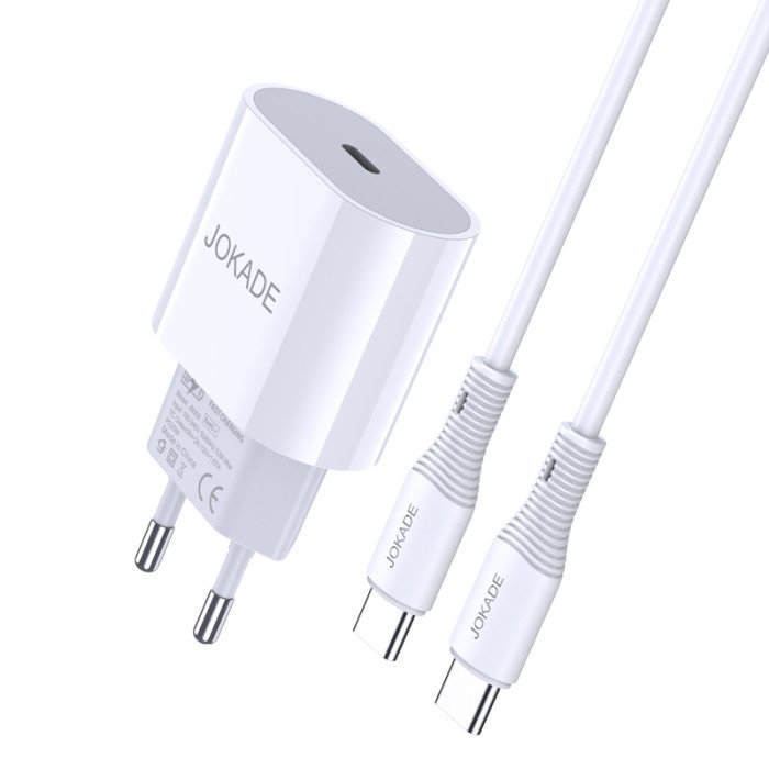 Кабель Jokade JB010 Type-C to Type-C 25 W Білий