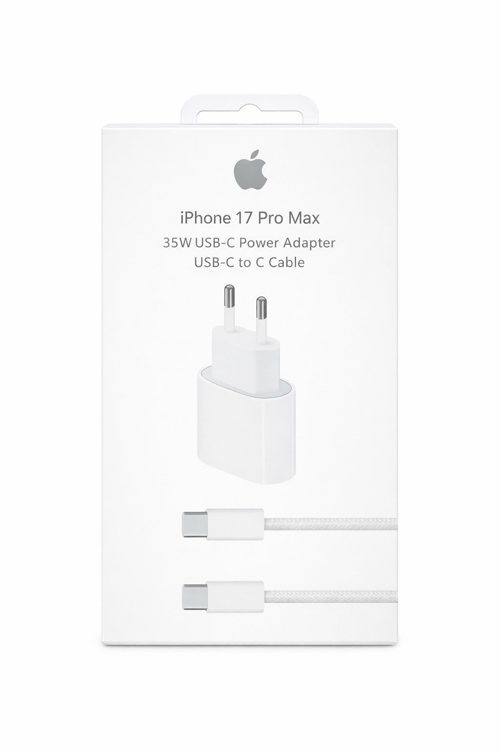 Мережевий зарядний пристрій A2347 iPhone 17 Pro Max USB-C Type-C to Type-C copy-original (original box) 35 W Білий