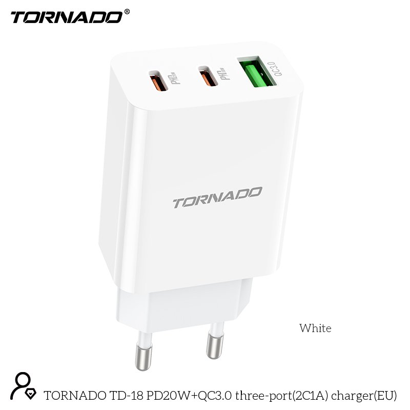 Кабель Tornado TD-18 20 W Type-C Білий