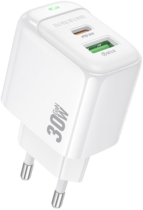 Мережевий зарядний пристрій Borofone BAS45A Potential 30 W Type-C Білий