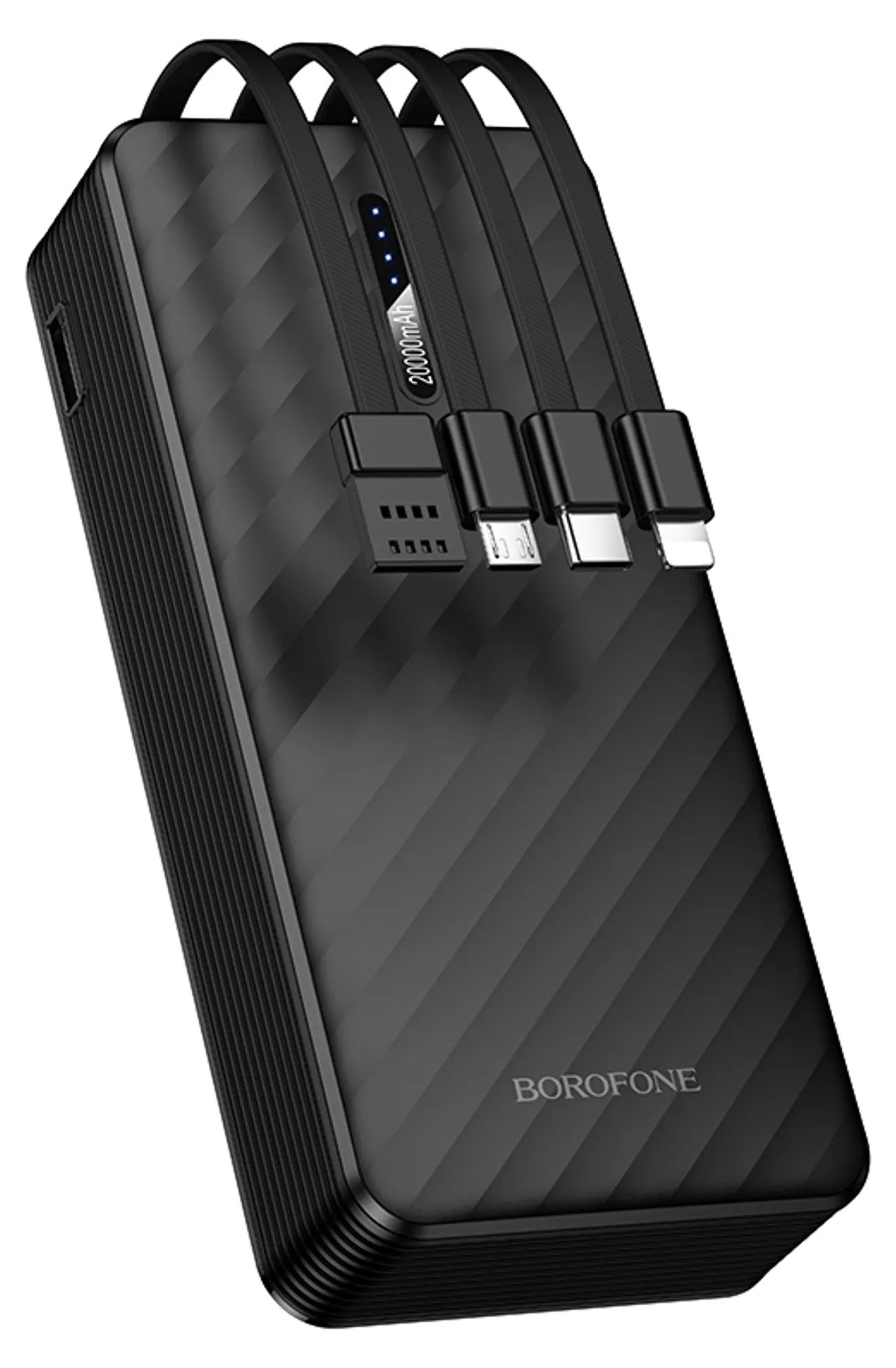 Павербанк Borofone Power Bank BJ84A Smooth with four cables 20000mAh 10 W Чорний